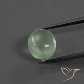 2.25ct طبيعي أخضر مصفر باهت بريهنيت, بيضوي, شفاف