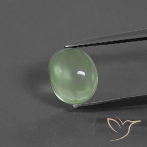 1.64ct طبيعي أخضر مصفر بريهنيت, بيضوي, شفاف