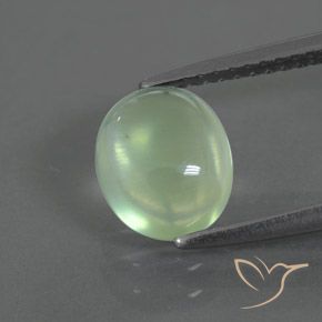 1.82ct طبيعي أخضر أصفر فاتح بريهنيت, بيضوي, شفاف