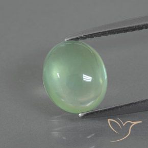 2.16ct طبيعي أخضر أصفر فاتح بريهنيت, بيضوي, شفاف