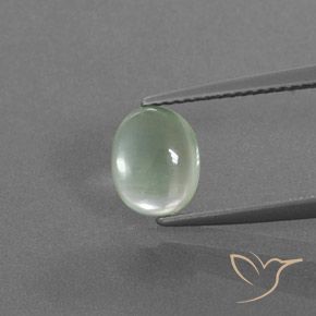 1.61ct طبيعي أخضر مصفر باهت بريهنيت, بيضوي, شفاف