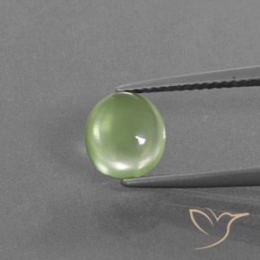 1.86ct طبيعي أخضر كمثرى باهت بريهنيت, بيضوي, شفاف