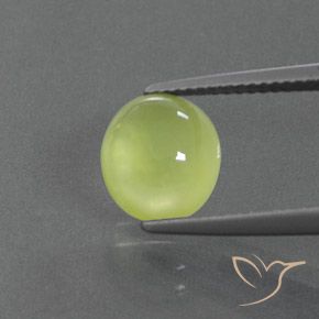 2.97ct طبيعي أصفر فاتح بريهنيت, بيضوي, شفاف / نصف شفاف