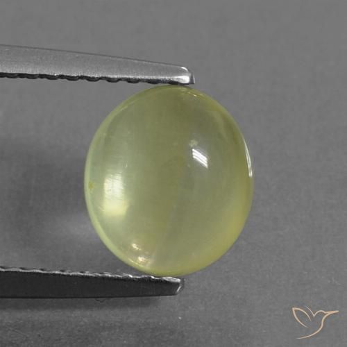2.13ct طبيعي أصفر مخضر فاتح بريهنيت, بيضوي, شفاف