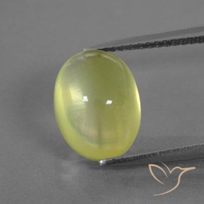 5.05ct طبيعي أصفر فاتح بريهنيت, بيضوي, شفاف / نصف شفاف