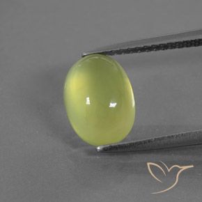 2.80ct طبيعي أصفر مخضر فاتح بريهنيت, بيضوي, شفاف / نصف شفاف