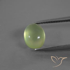 2.62ct طبيعي أخضر أصفر بريهنيت, بيضوي, شفاف