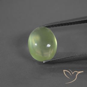 2.98ct طبيعي أخضر متوسط بريهنيت, بيضوي, شفاف