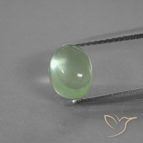 1.95ct طبيعي أخضر مصفر بريهنيت, بيضوي, شفاف