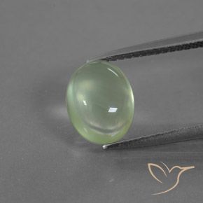 2.70ct طبيعي أخضر فاتح جدا بريهنيت, بيضوي, شفاف