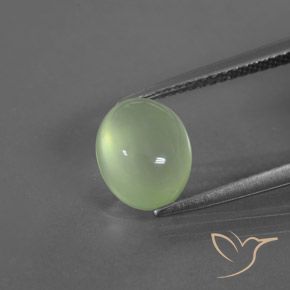 2.73ct طبيعي أخضر متوسط بريهنيت, بيضوي, شفاف / نصف شفاف