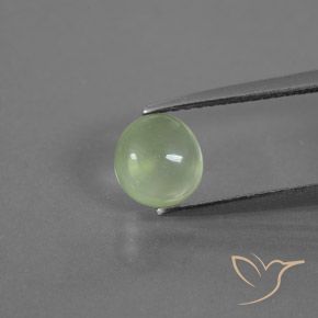 1.21ct طبيعي أخضر باهت بريهنيت, بيضوي, شفاف