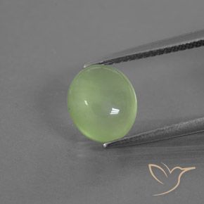 2.43ct طبيعي أخضر كمثرى باهت بريهنيت, بيضوي, شفاف / نصف شفاف