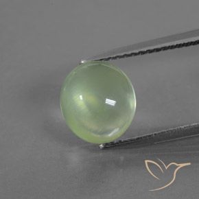 3.05ct طبيعي اخضر فاتح بريهنيت, بيضوي, شفاف