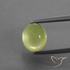 3.51ct طبيعي أصفر ليمونى فاتح بريهنيت, بيضوي, شفاف / نصف شفاف