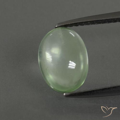 2.06ct طبيعي اخضر فاتح بريهنيت, بيضوي, شفاف