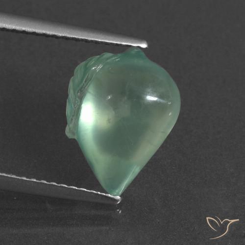 5.19ct طبيعي أخضر رائع فاتح بريهنيت, فانسى, نصف شفاف