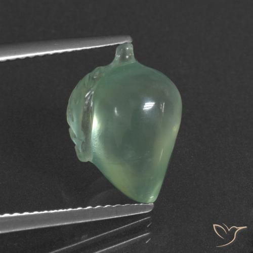 5.05ct طبيعي اخضر فاتح بريهنيت, فانسى, نصف شفاف