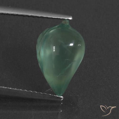 4.76ct طبيعي اخضر فاتح بريهنيت, فانسى, نصف شفاف