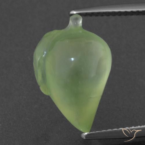 8.47ct طبيعي أخضر متوسط بريهنيت, فانسى, نصف شفاف