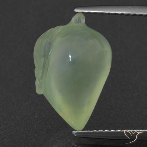 8.69ct طبيعي أخضر أصفر بريهنيت, فانسى, نصف شفاف