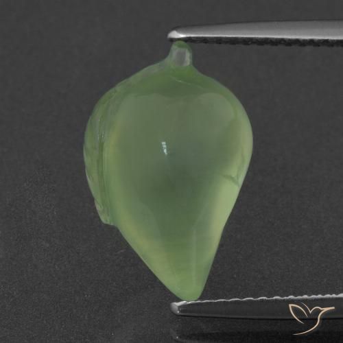 7.25ct طبيعي أخضر متوسط بريهنيت, فانسى, نصف شفاف