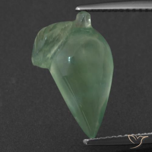6.37ct طبيعي اخضر فاتح بريهنيت, فانسى, نصف شفاف
