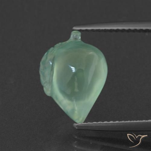 5.58ct طبيعي أخضرالنعناع بريهنيت, فانسى, نصف شفاف