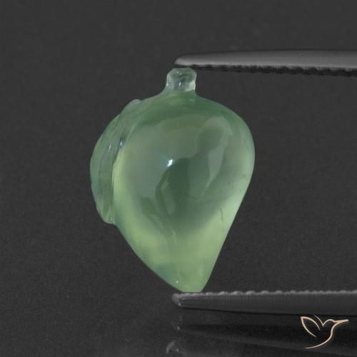 6.16ct طبيعي أخضر نعناعى فاتح بريهنيت, فانسى, نصف شفاف
