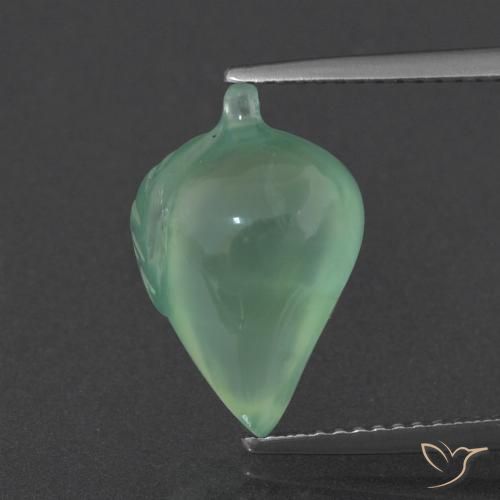 6.28ct طبيعي اخضر فاتح بريهنيت, فانسى, نصف شفاف