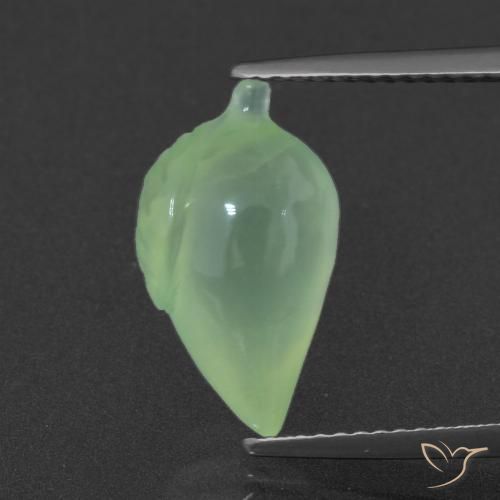 5.55ct طبيعي أخضر متوسط بريهنيت, فانسى, نصف شفاف
