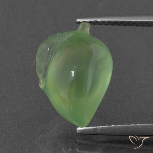 7.00ct طبيعي أخضر متوسط بريهنيت, فانسى, نصف شفاف