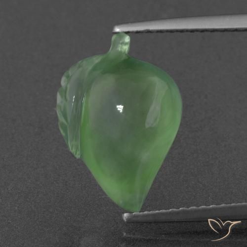 6.40ct طبيعي أخضر متوسط بريهنيت, فانسى, نصف شفاف