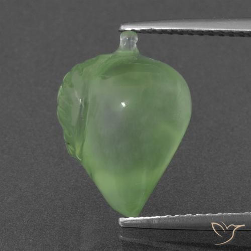 8.26ct طبيعي أخضر متوسط بريهنيت, فانسى, نصف شفاف