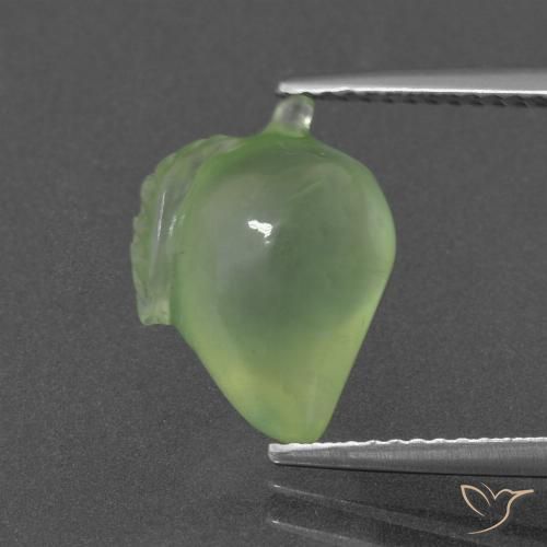 5.90ct طبيعي أخضر أصفر بريهنيت, فانسى, نصف شفاف