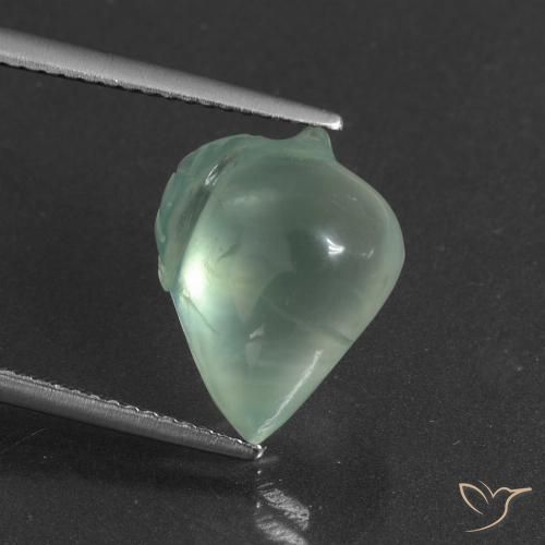 7.30ct طبيعي اخضر فاتح بريهنيت, فانسى, نصف شفاف