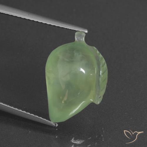 11.82ct طبيعي أخضر أصفر بريهنيت, فانسى, نصف شفاف