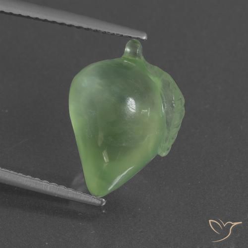 8.27ct طبيعي أخضر متوسط بريهنيت, فانسى, نصف شفاف