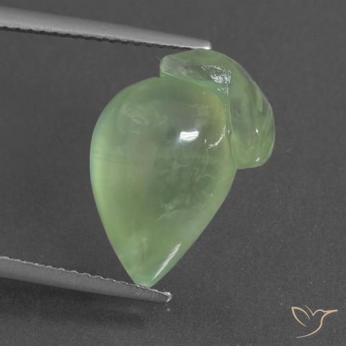 10.20ct طبيعي أخضر متوسط بريهنيت, فانسى, نصف شفاف