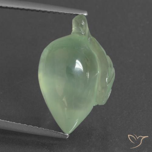 10.77ct طبيعي أخضر أصفر فاتح بريهنيت, فانسى, نصف شفاف