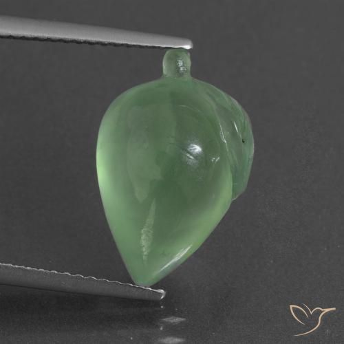8.48ct طبيعي أخضر دافئ بريهنيت, فانسى, نصف شفاف