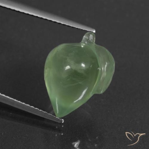 11.00ct طبيعي أخضر مصفر بريهنيت, فانسى, نصف شفاف