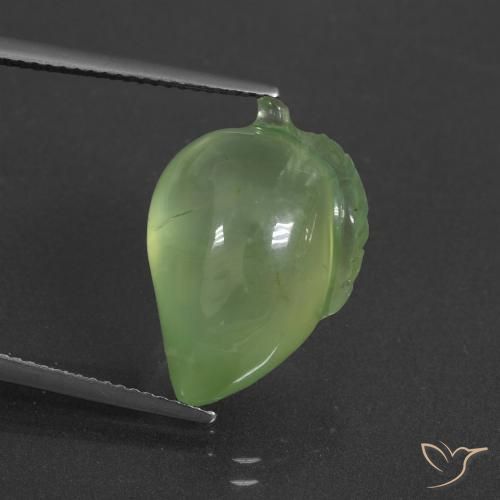 16.61ct طبيعي أخضر متوسط بريهنيت, فانسى, نصف شفاف