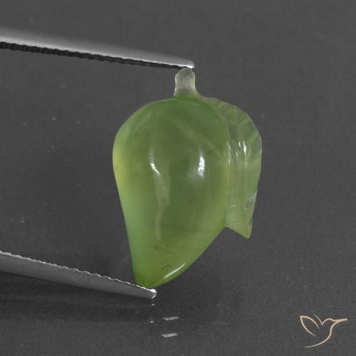 11.64ct طبيعي ليمون اخضر بريهنيت, فانسى, نصف شفاف