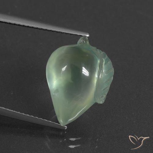 11.81ct طبيعي اخضر فاتح بريهنيت, فانسى, نصف شفاف