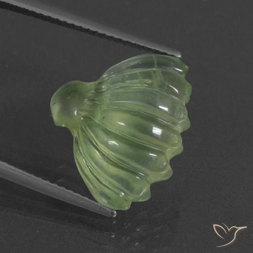8.73ct طبيعي ليمون اخضر بريهنيت, فانسى, نصف شفاف
