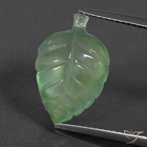 5.89ct طبيعي أخضر دافئ بريهنيت, فانسى, نصف شفاف