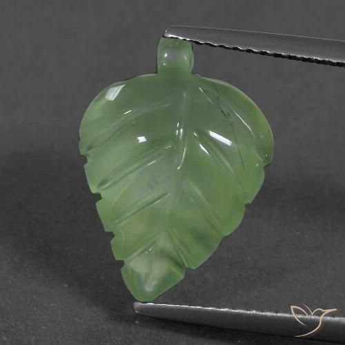 6.27ct طبيعي أخضر كمثرى بريهنيت, فانسى, نصف شفاف