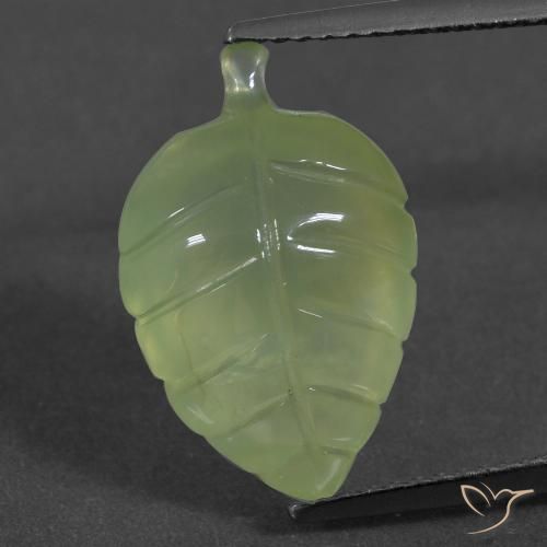 7.71ct طبيعي أخضر أصفر بريهنيت, فانسى, نصف شفاف