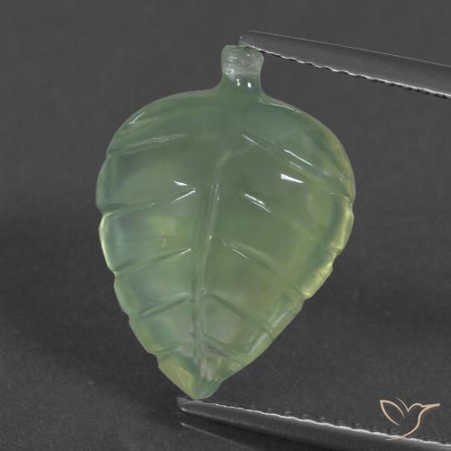 7.28ct طبيعي أخضر دافئ بريهنيت, فانسى, نصف شفاف